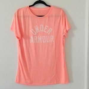 Orange heathered under armour activewear top